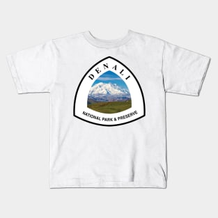 Denali National Park & Preserve trail marker Kids T-Shirt